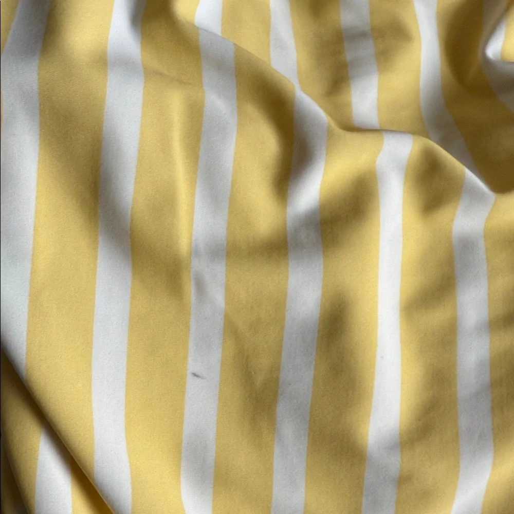Yellow & White Striped Tie-Shoulder One-Piece Swimsuit